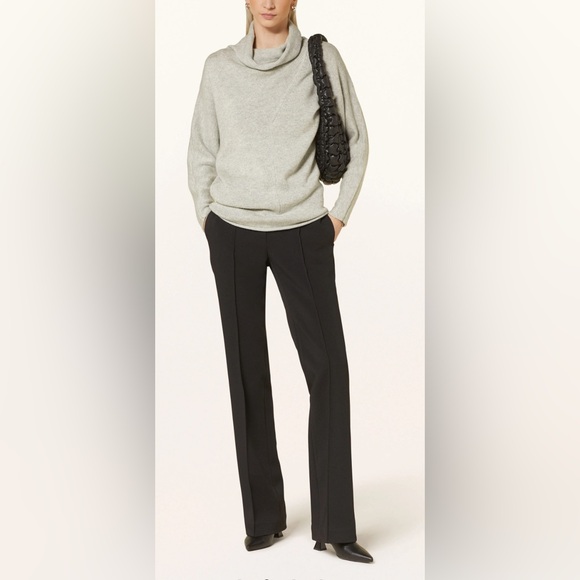 REISS Sz M Sweater Cowl Neck Raglan Sleeve Alpaca Wool Other Blend Ecru Cream - Picture 1 of 11